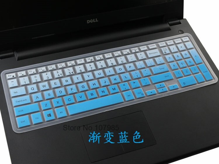 15.6/17.3 inch Silicone laptop keyboard cover Protector Voor Dell Inspiron 15 17 3000/5000/7000 serie i5755 5748 I5547 i3551: Gradualblue