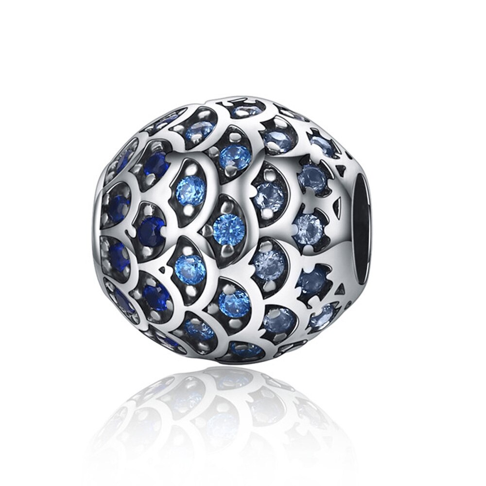 Bisaer 925 breloques en argent sterling en forme de cœur, flocon de neige, feuilles d'érable, perles en cristal cz, adaptées aux bracelets à breloques, bijoux en or à faire soi-même, maman