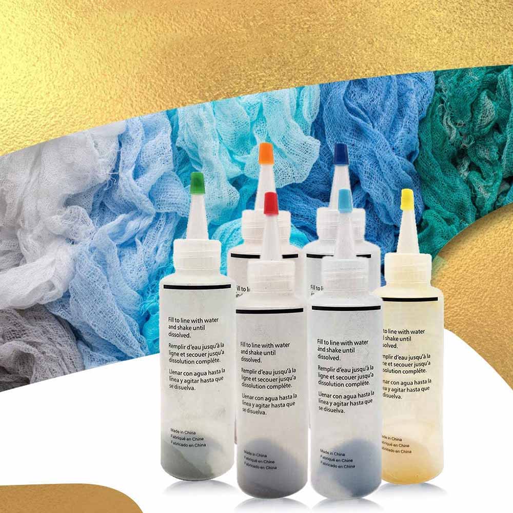 6 kleuren textielverf, kleurrijke tie-dye sets, veelkleurige kleurstoffen, tie-dye kit, pigmentset, decoratieverfgereedschap