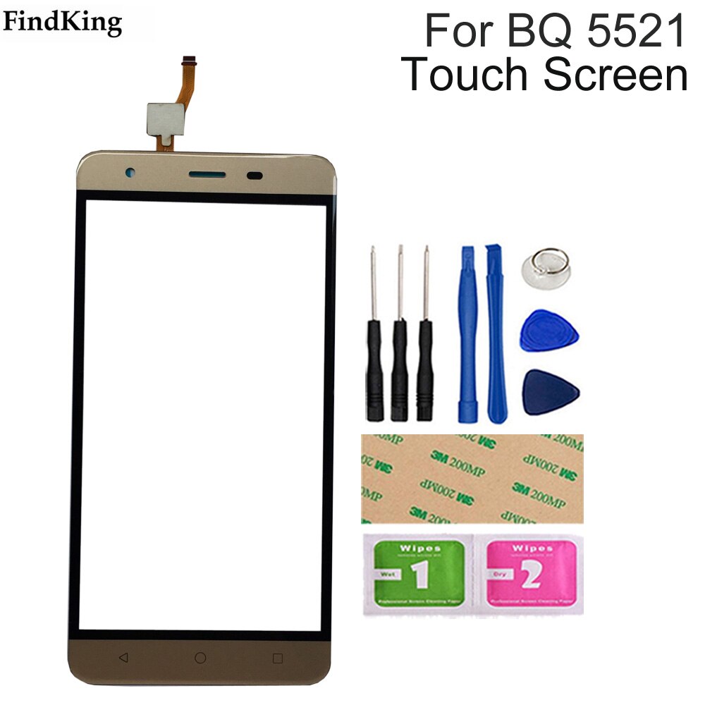 Touch Screen Digitizer for BQ-5521 Strike Power - 5.3" Display - Tested - Replacement Part: Gold With Tools