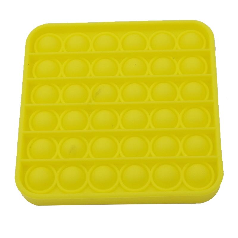 Pop It Fidget Push Bubble Sensory Toy Autism Special Need Stress Reliever Squeeze Sensory Figet Toys Relieve Stress Help Recover: Yellow9