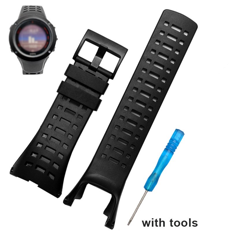 Pulsera de Gel de silicona , Correa de reloj deportivo para Suunto Ambit 3, Peak / Ambit 2, correas de reloj de goma con hebilla: Marrón