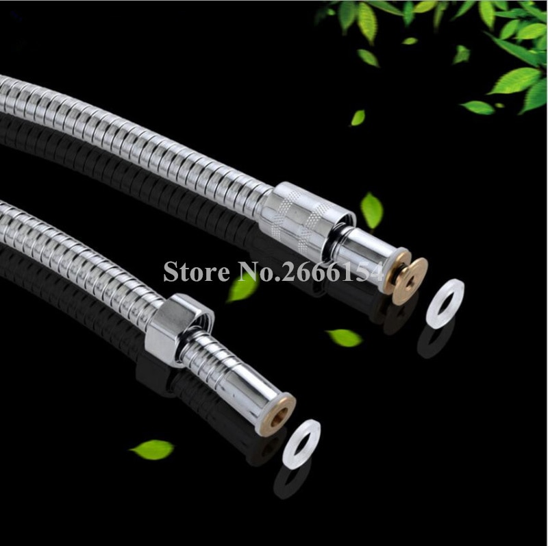 Accesorios de baño, manguera de ducha antigiro 1,5 m/2m/3m manguera de agua de baño de cabezal de ducha cromado a prueba de explosiones de acero inoxidable