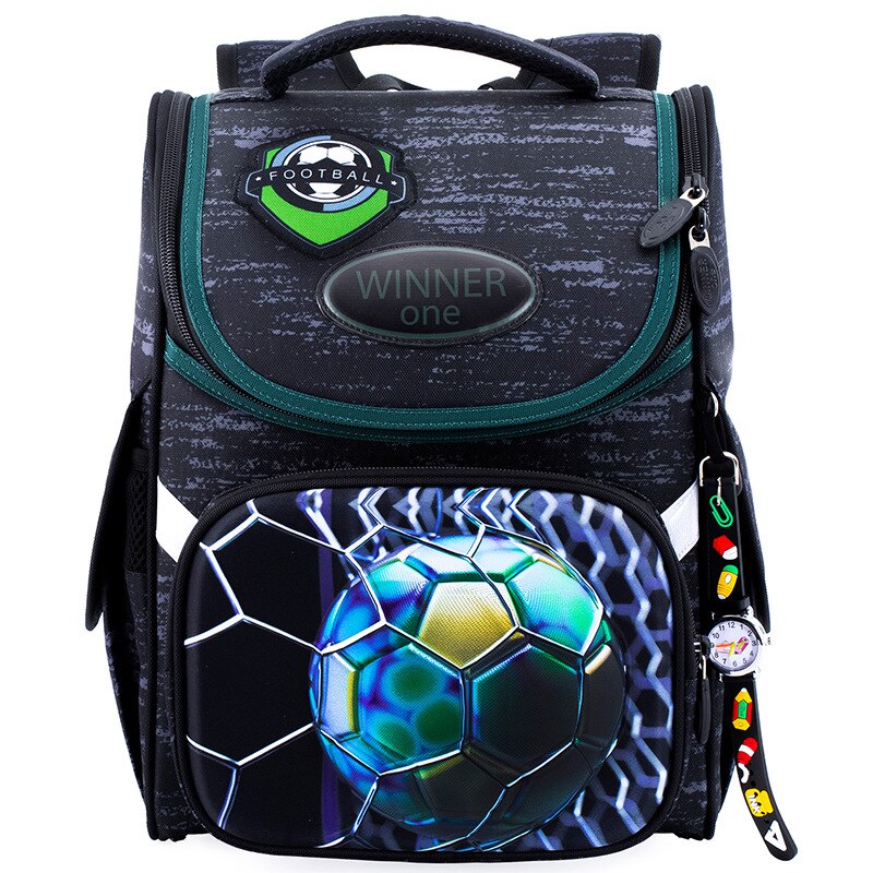 Rusland Kinderen 3D Cartoon Voetbal School Rugzak Meisjes 1-4 Grade Orthopedische Schooltas Voor Kinderen Jongens Mochila infantil