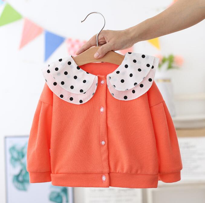 Veste Cardigan pour enfants à manches longues, couleur bonbon, point col rond, veste pour bébés, vêtement pour filles, collection haut tricoté: 4 / 110(4Y)