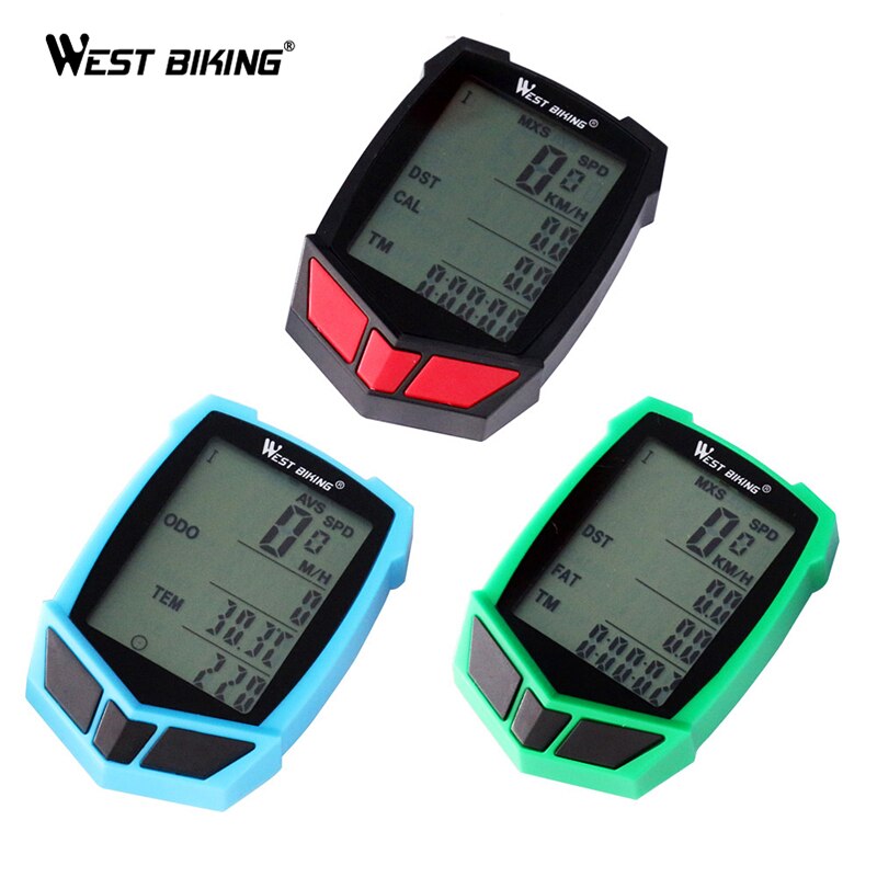 WEST BIKING Bike Computer Bicycle Speedometer LED Bicycle 20 Functions Waterproof Ciclocomputador Cycle Backlight Speedometer
