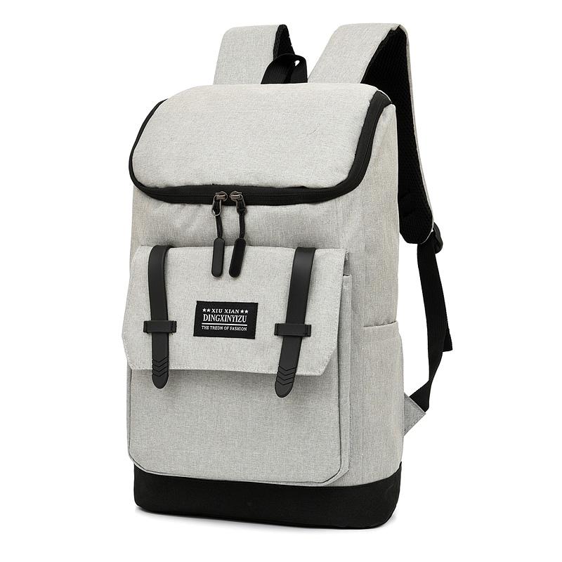 men&#39;s large capacity Backpack Laptop Backpack multi functional backpack waterproof schoolbag for teenage boys: Gray