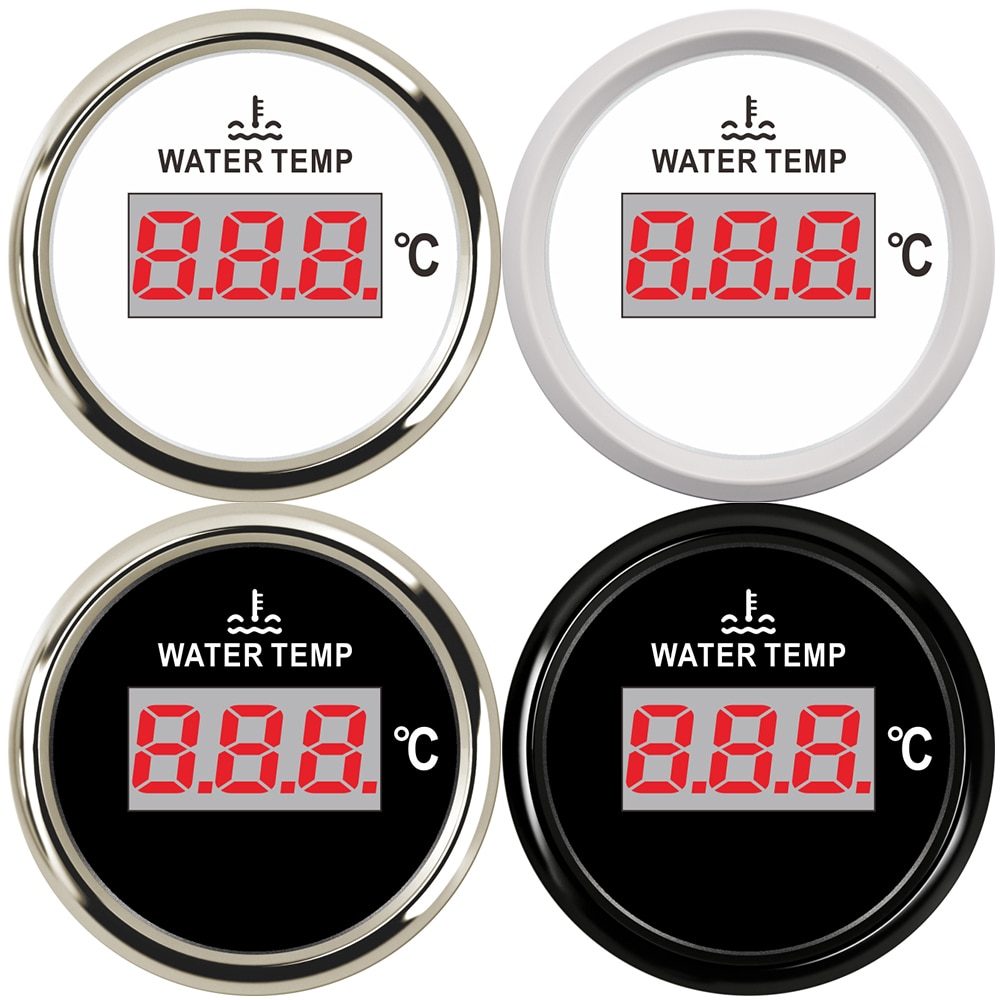 Auto Digital Water Temp Gauge Meter Indicator Meter 40-120 Celsius Water Temperature Gauge 52MM Car Digital Interior Racing
