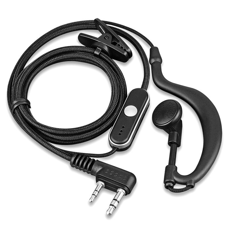 Baofeng 2 Stift K Typ Mic Mikrofon Kopfhörer Ohrhörer Headset Ohrhörer Kopfhörer Für Baofeng UV-5R S9 UV13 Profi Plus Walkie Talkie: Schwarz