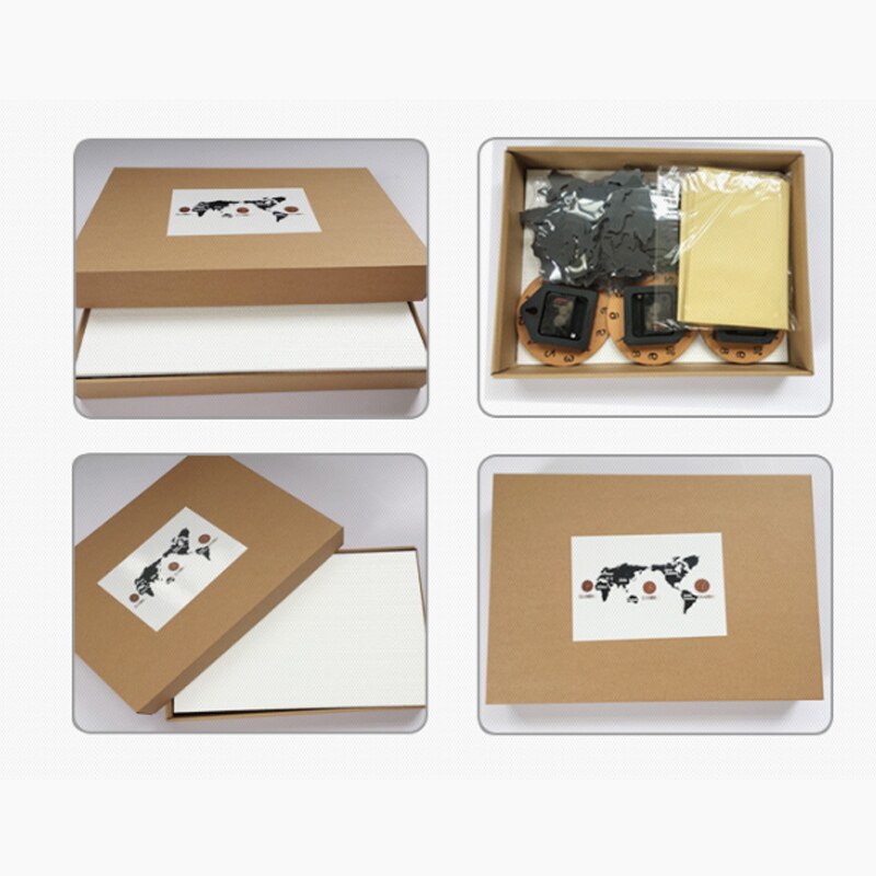 Reloj De pared Digital De madera MDF con mapa del mundo 3D, moderno, redondo y silencioso, bricolaje