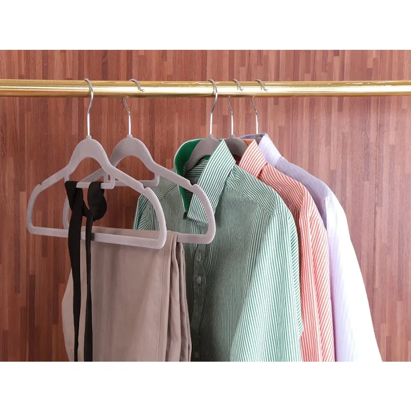 5/10/20 Stuks Kleding Jas Fluwelen Hangers Anti Slip Luxe Gevlokte Broek Rok Opberghaak Hanger Kast Kleerhangers