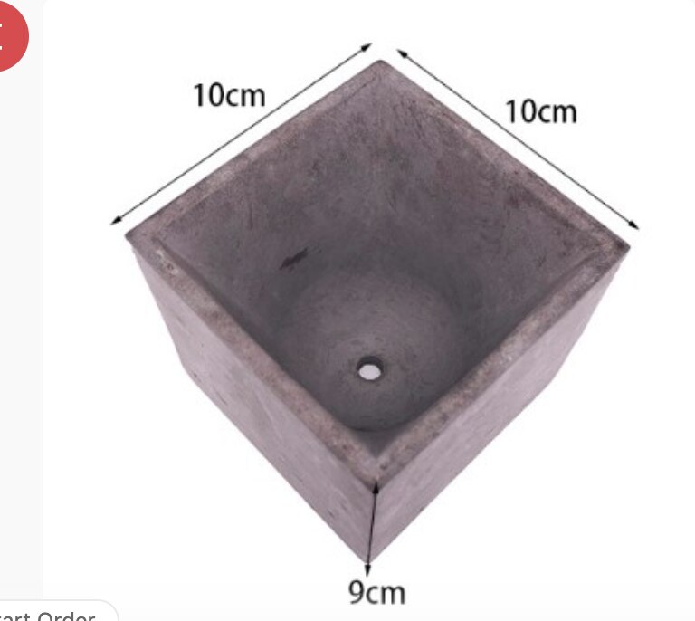 Square Plaster Cement Pot Molds Handmade Resin Craft Clay Vase Silicone Mould for Concrete Planter Making
