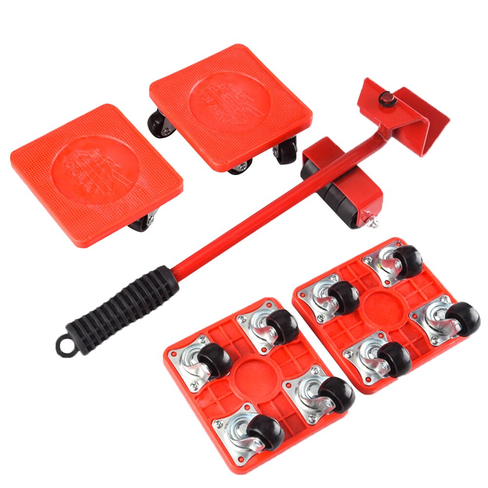 5Pcs Furniture Transport Roller Set Removal Lifting Moving Tool Heavy Object Mover Household Furniture Mobile Slides Trolley: 5 pcs B