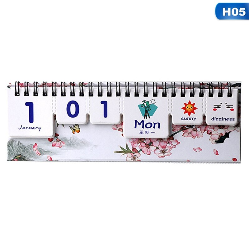 Cute Animal Starry Sky Desk Calendar Tearable Perpetual Calendar Daily Table Planner: 5