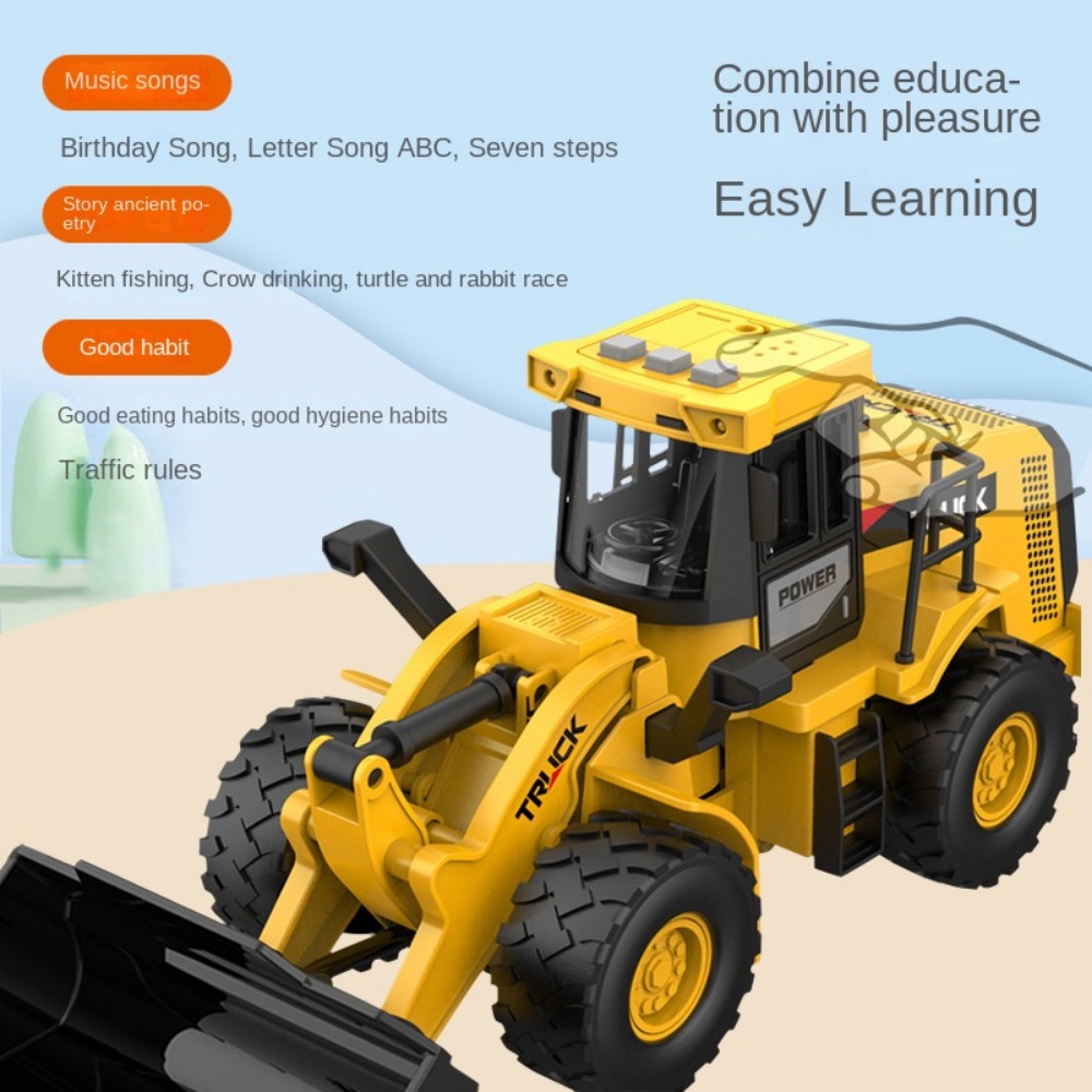 Road Roller Toy Car Engineering Car Large Road Roller Excavator Bulldozer Children's Toys and