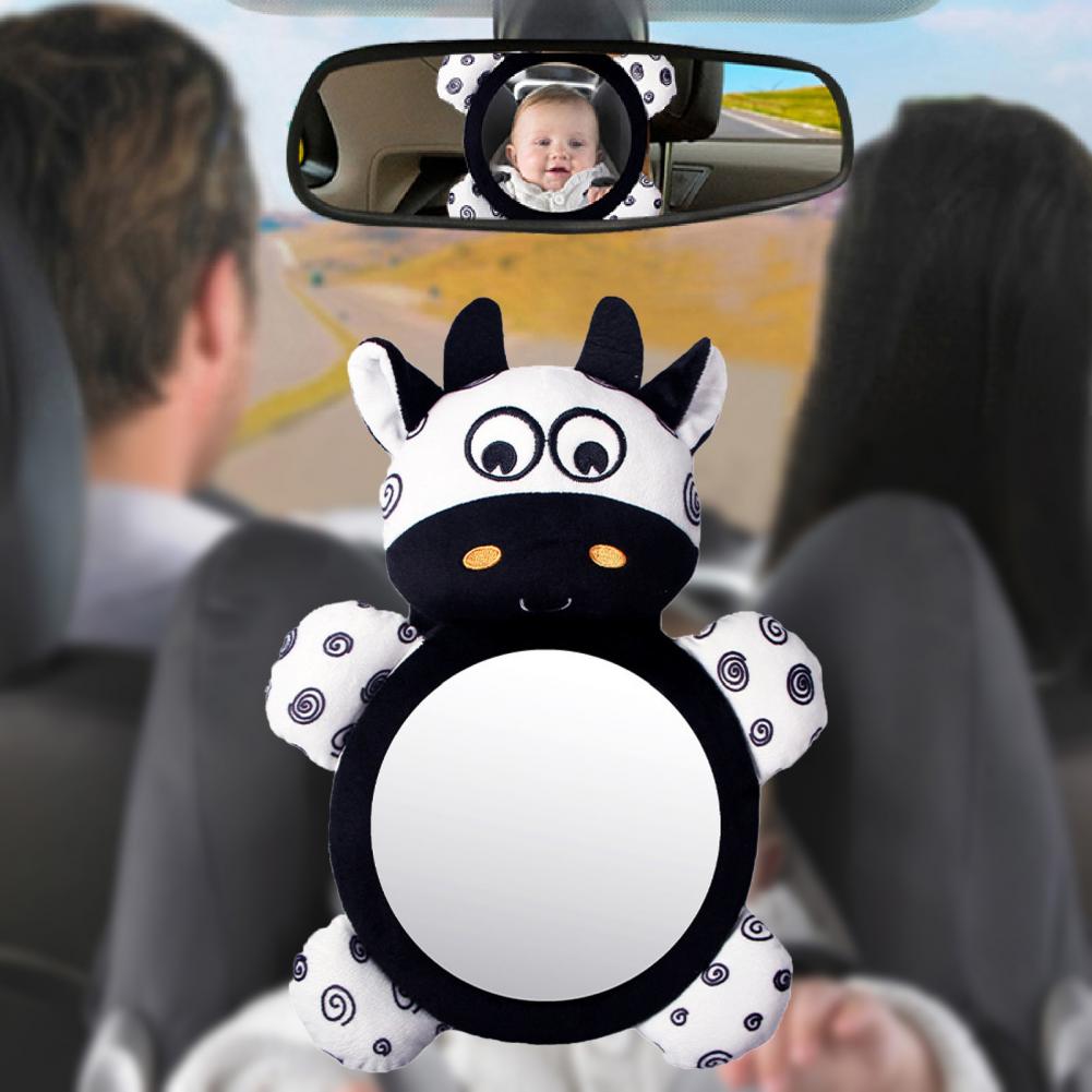 Miroir de voiture en plastique pour bébé, Installation facile, mignon, en forme d&#39;animal, siège de sécurité pour bébé/enfant, moniteur de siège arrière pour la conduite
