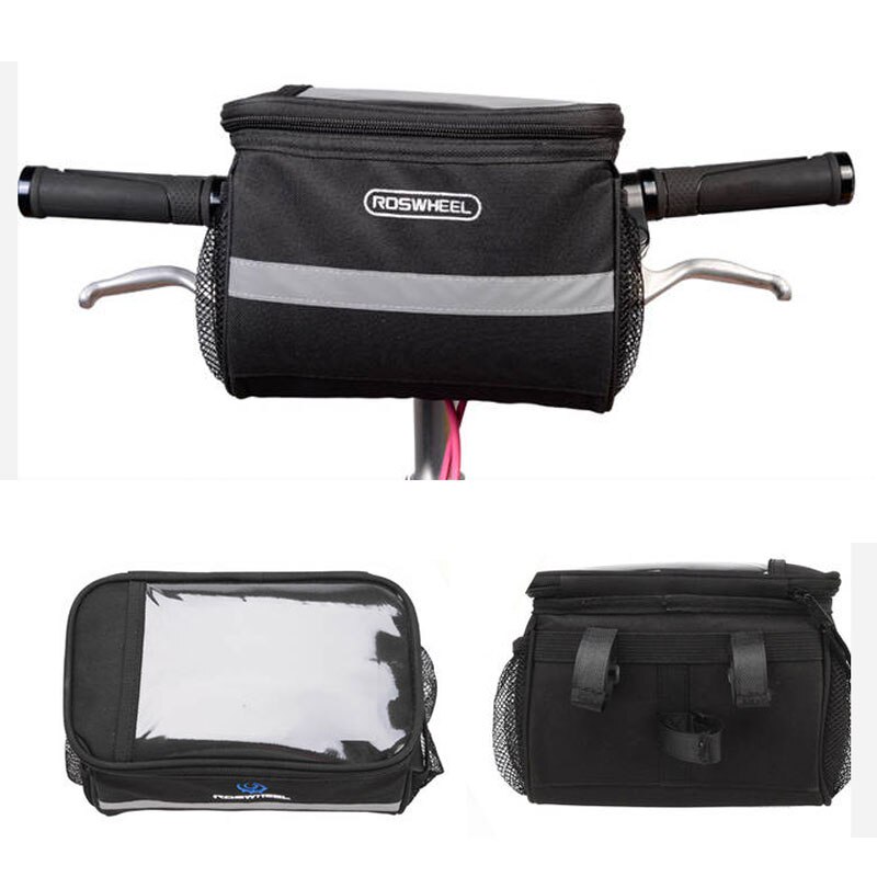 ROSWHEEL Mountainbike Stuurtas PVC Fiets Mand Riding Bike Telefoon Geval Gereedschapstas Fietstas Fietsen Pouch Fiets Tas