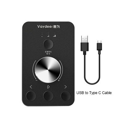 Multimedia Volume Controller PC Computer Speaker Sound Controller Knob With One-Click Mute Function And 3 Volume Control Modes: usb to type c