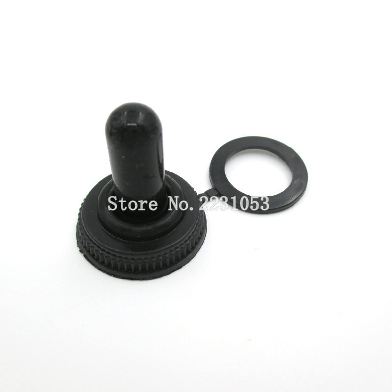 1 Set 15A 250V AC SPST 2 Terminal ON OFF Toggle Switch With Black Waterproof Cap Power Switches E-TEN1021