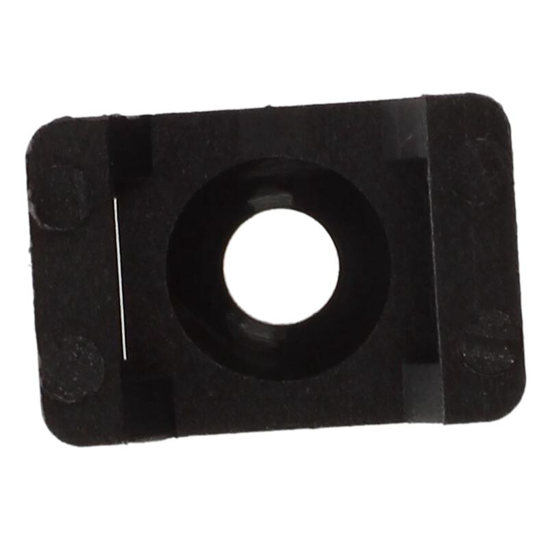 Black 9mm Cable Tie Mount Saddle Type Plastic Wire Bundle Holder 100Pcs CNIM