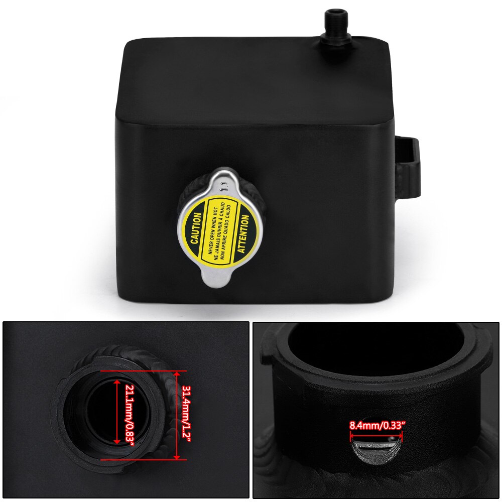 - 2L Litre Polished Alloy Header Expansion Water Tank &amp; Cap WATER HEADER TANK Coolant Overflow Tank Reservoir Kit