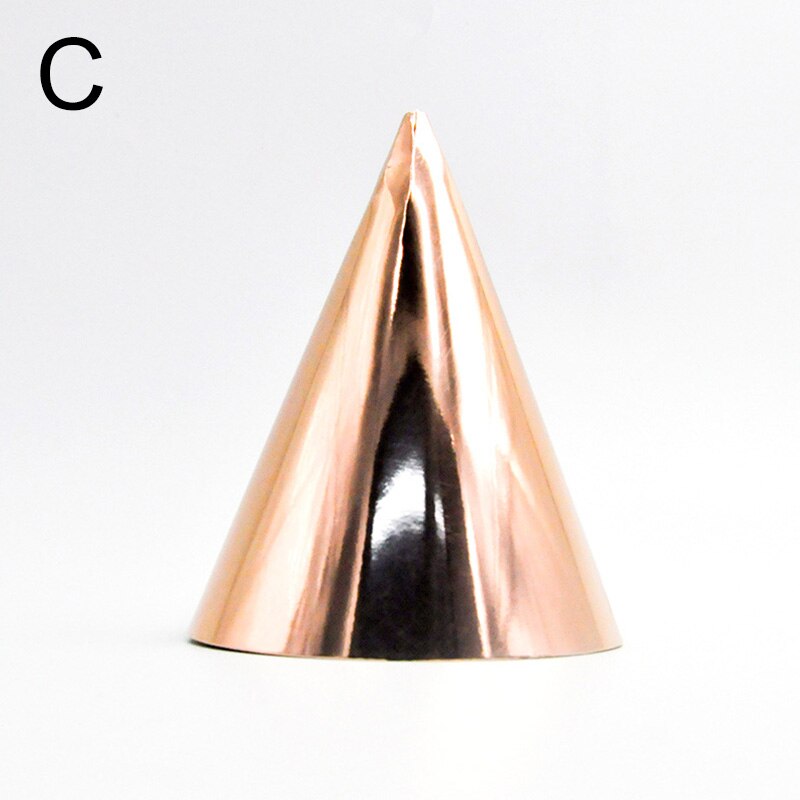 Happy Birthday Party Hats Paper Gold Sequin Birthday Cap Baby Shower Kids Adults Birthday Party Decorations Hats Supply: C
