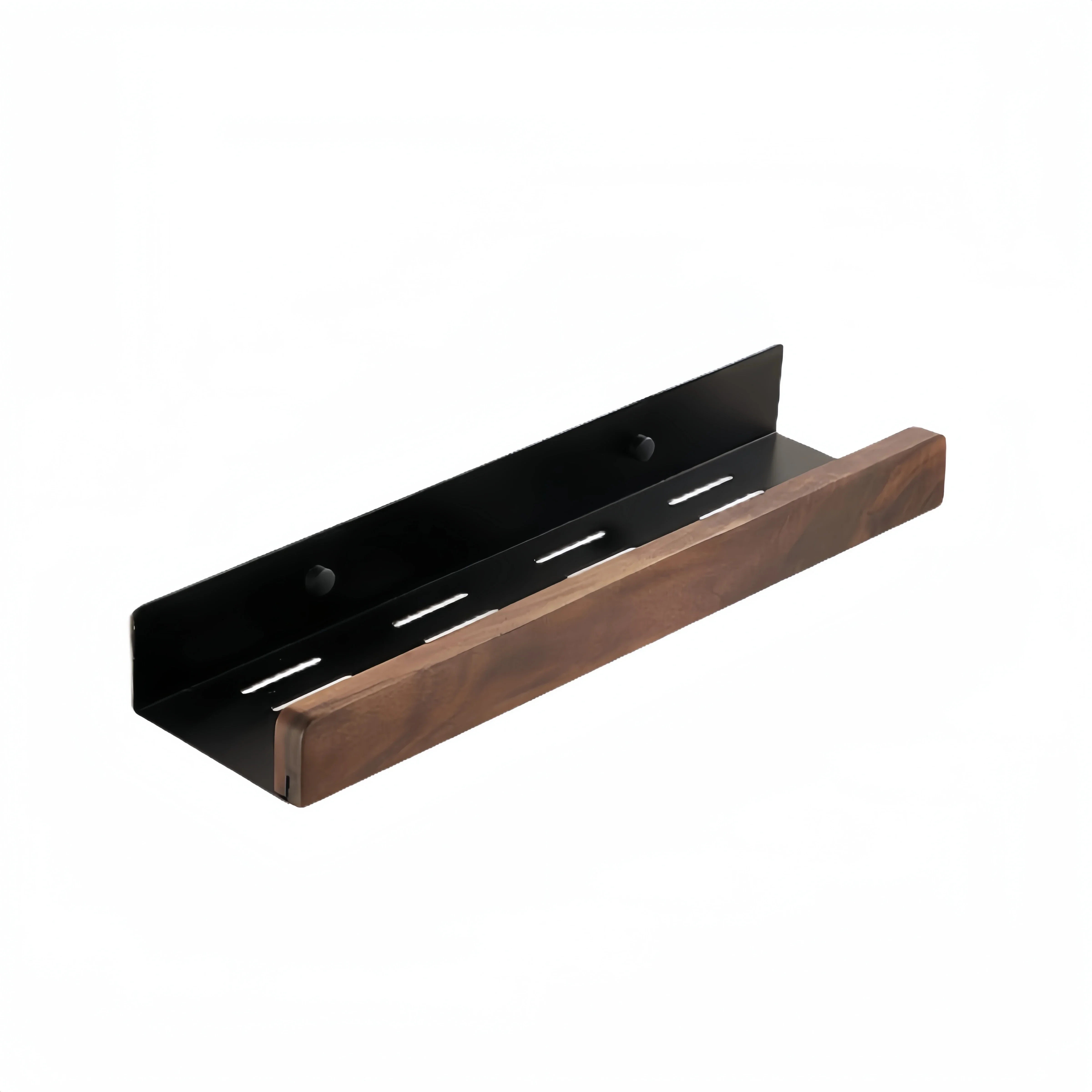 Küchenregale aus Holz, Küchengewürzregal, wandmontiertes, stanzfreies Wandregal aus Holz, Eckregal für Küchenorganisatoren: S / Schwarz
