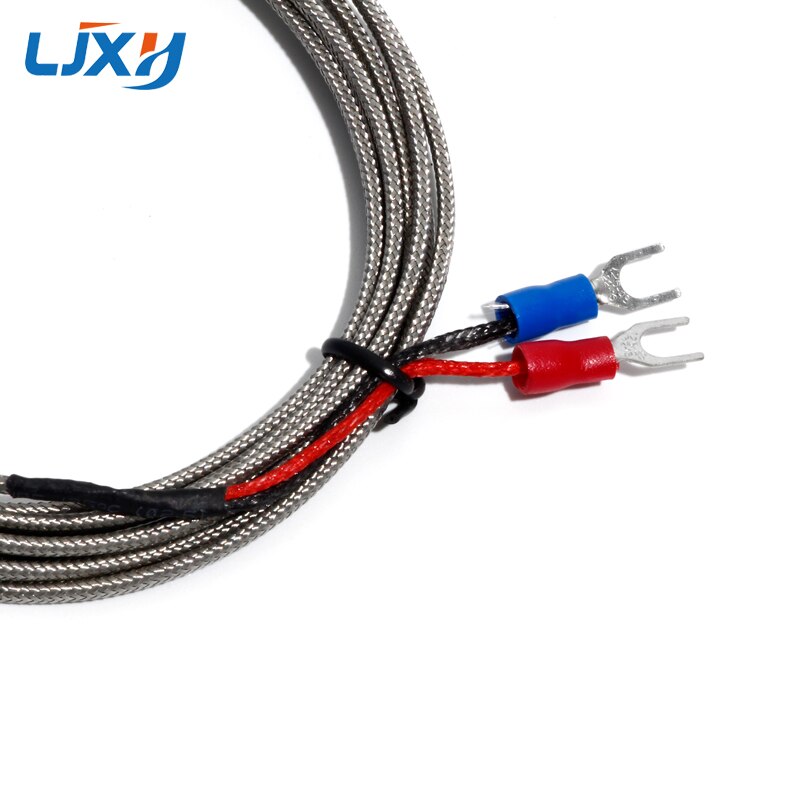 LJXH 1mm sonda o średnicy termopara typu K 2-przewody czujniki temperatury 2 zaciski 1 m/2 m/3 m/4 m/5 m termopary
