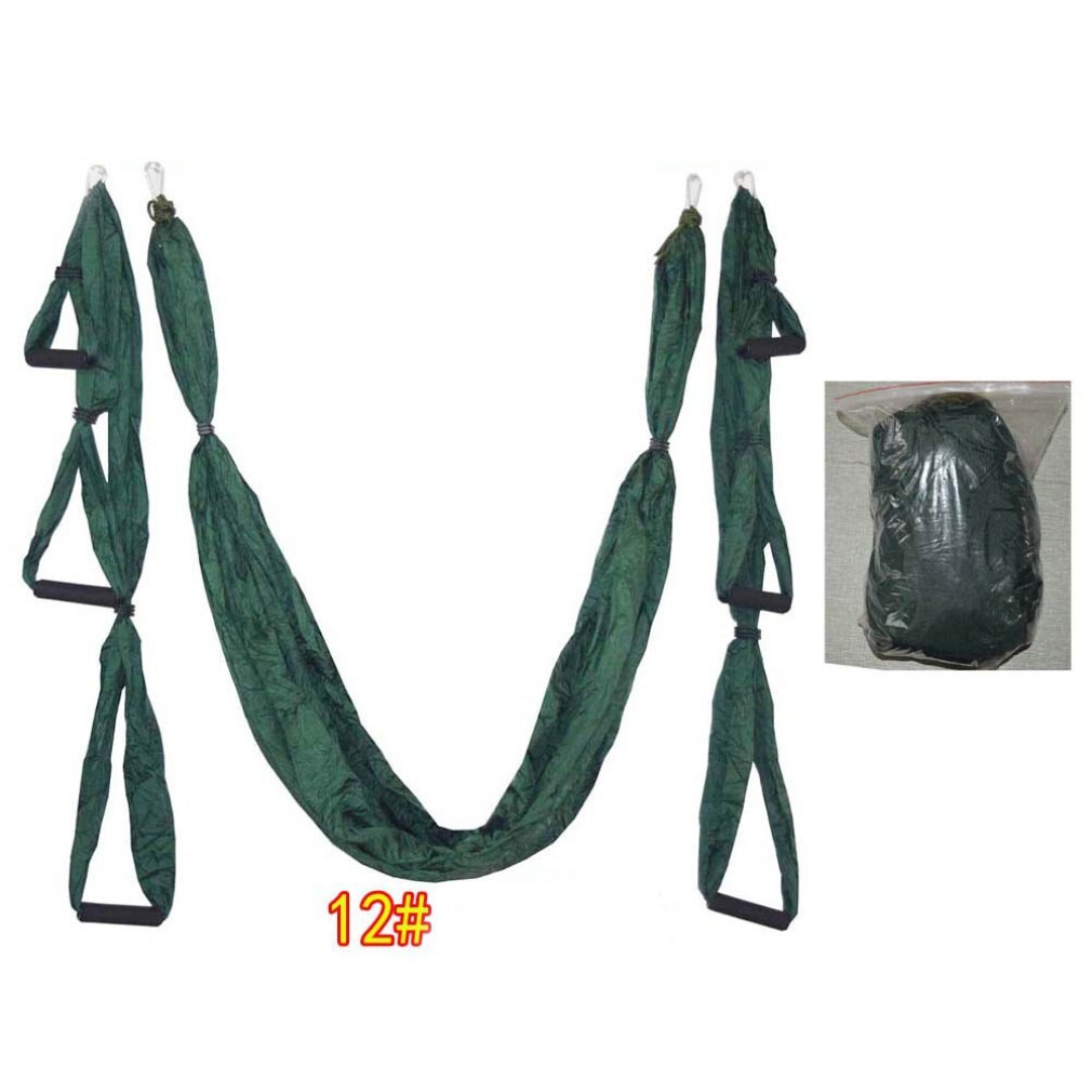 6 Handles Anti-gravity Yoga Hammock Swing Parachute Yoga Gym Hanging Outdoor Leisure Decompression Hammock: Default Title