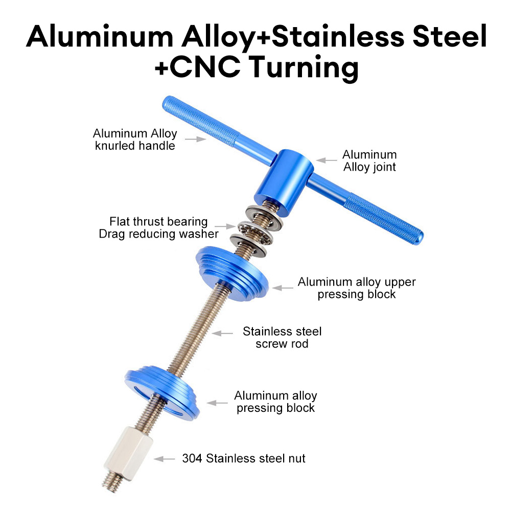 Strumento per la rimozione dell'installazione della serie sterzo della bicicletta Strumento per il movimento centrale della bici Pressa per cuffie MTB Estrattore per cuscinetti per bici da strada Strumenti per biciclette