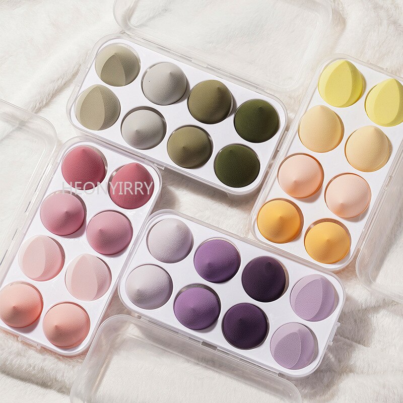 3/4 Piece Set Of Makeup Sponge, Puff, Healthy Latex Soft Sponge, Wet And Dry Set, Beveled Beauty Makeup Tool