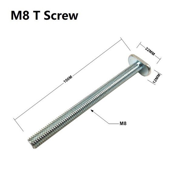 Handle T-Slot Slider T-Track Jig Screw Fixture Router Chute Rail Special Accessories Woodworking Tool: M8 T screw