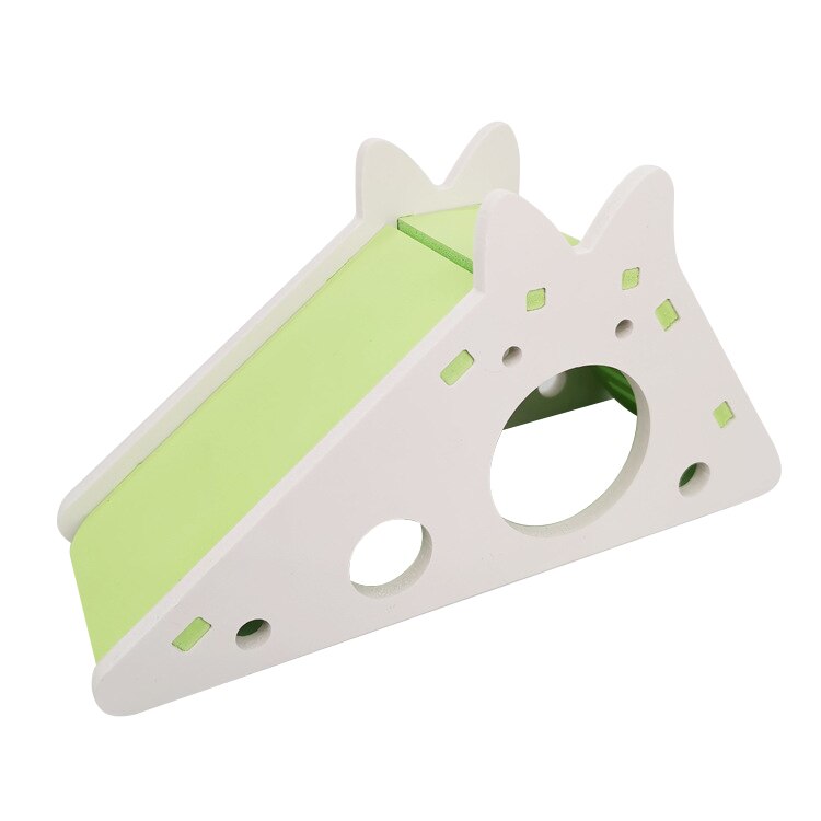 Zmontowany chomik zabawkowa zjeżdżalnia złoty niedźwiedź świnka morska kolorowa kabina zabawny oddychający dom chomika gniazdo akcesoria dla małych zwierząt: zielony-A