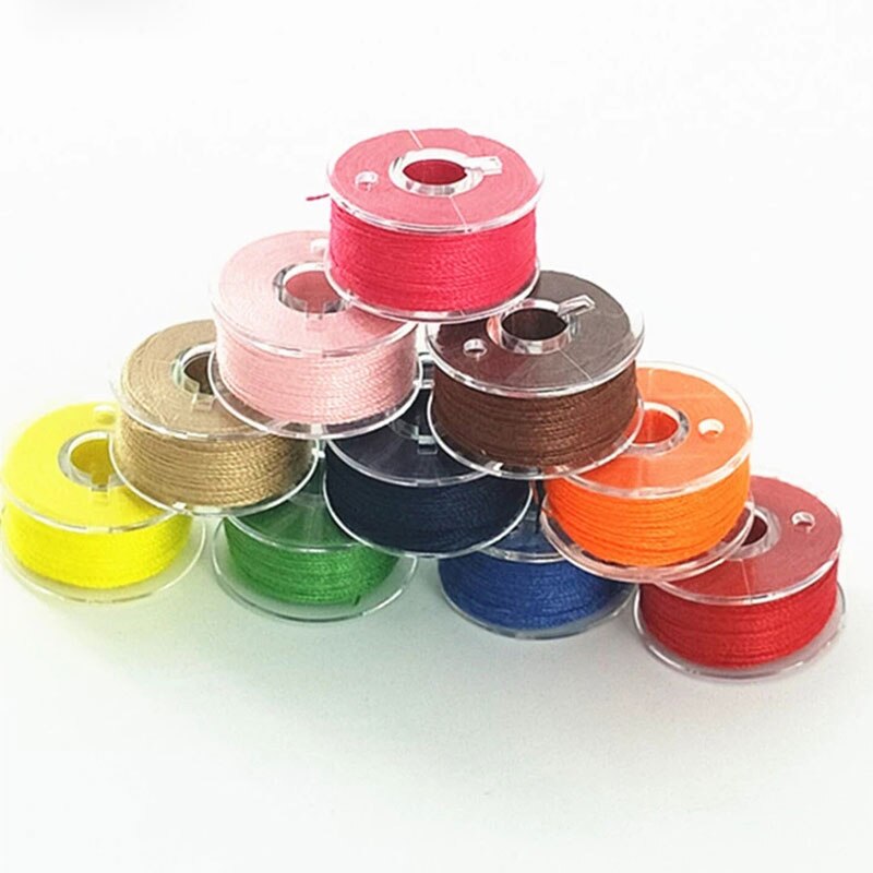 10pcs/Lot Clear Empty Bobbin Plastic Empty Sewing Machine Bobbins Spools Home Sewing Machine Thread String Needlework Tool