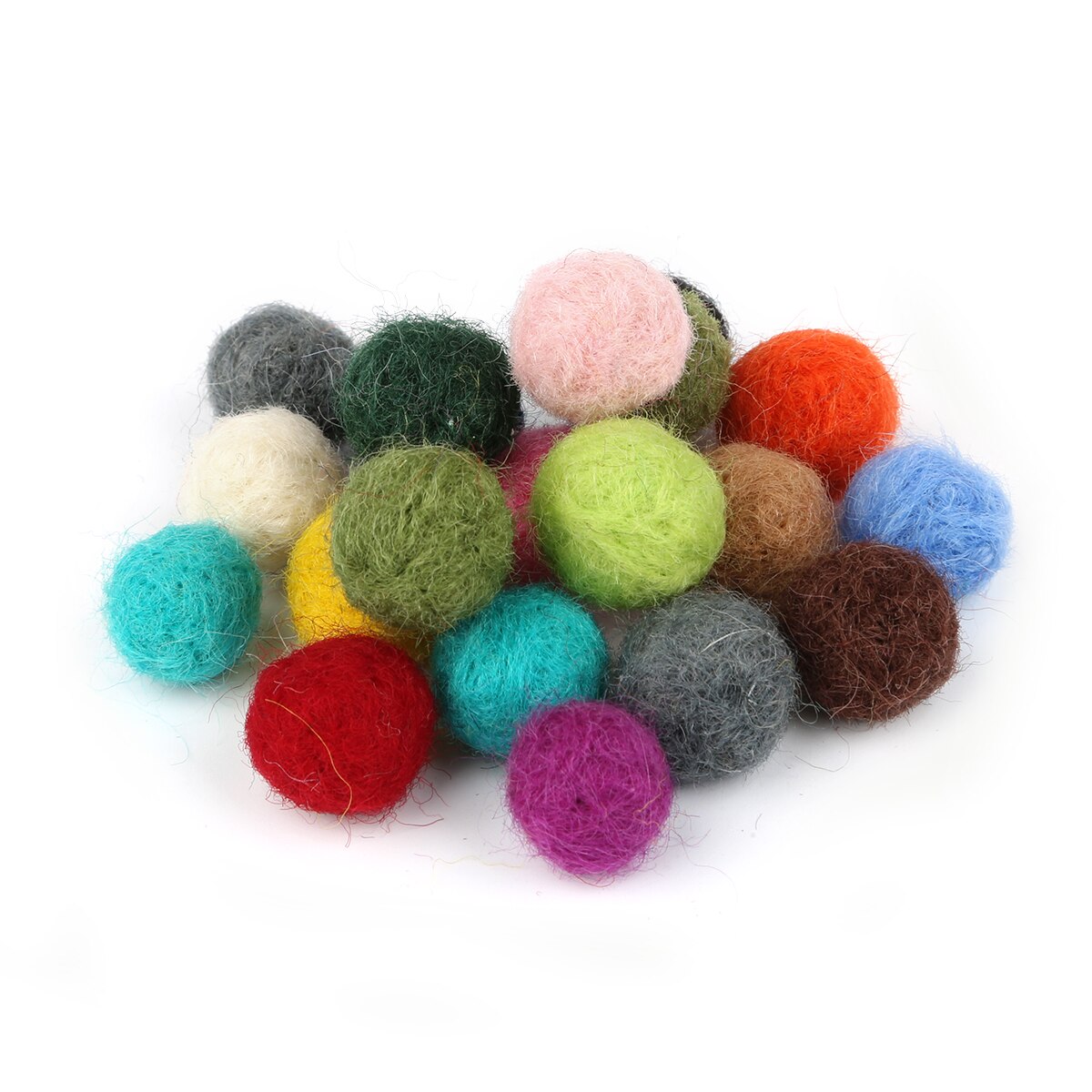 20Pcs 15/20mm Dia Mix Colourful No Hole Soft Wool Felt Ball Pom Poms For DIY Handmade Craft Sewing Decor Accessories