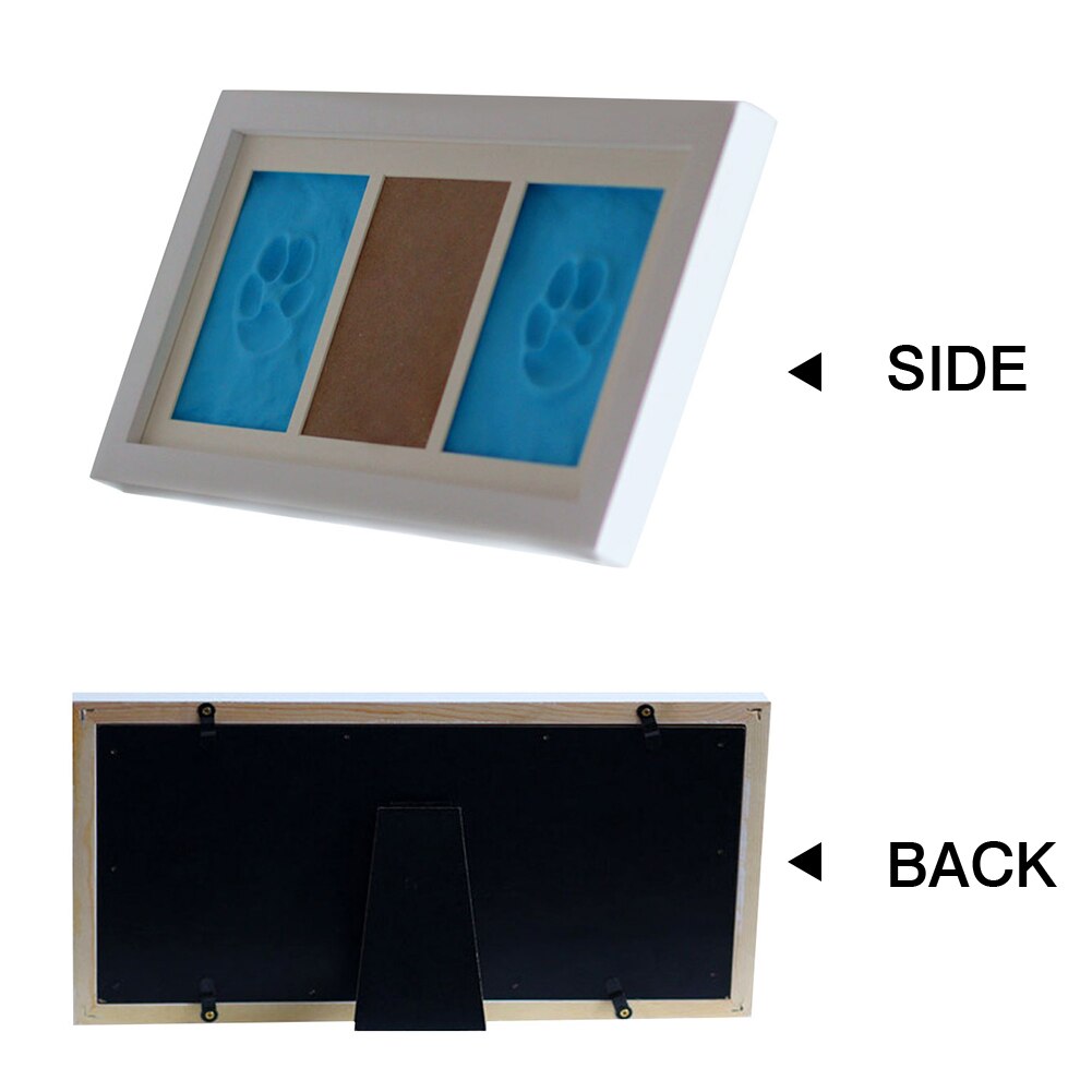 Pet Paw Print Kit Memorial Frame Set Dog Pawprint Keepsake Picture Frame Kit With Wooden Photo Frame And Clay For Home Decor