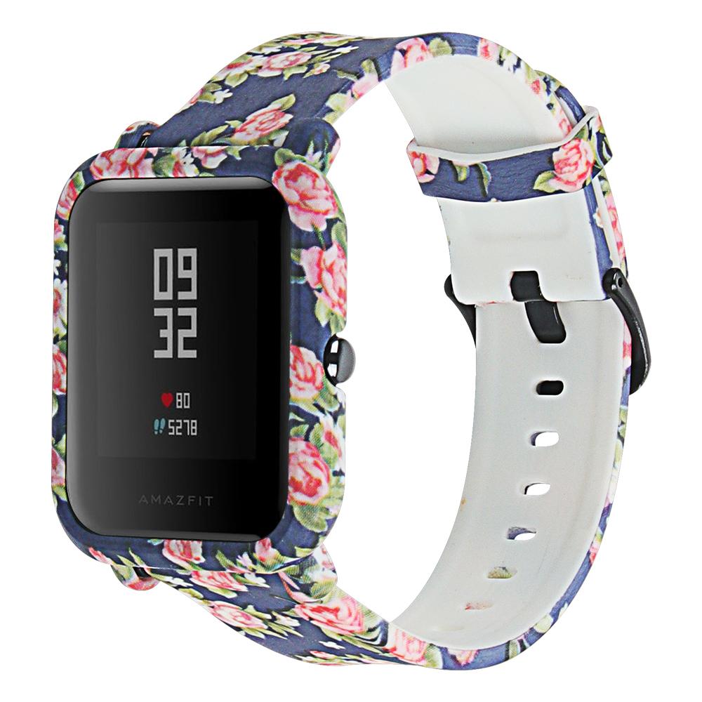 Correa y funda para reloj Amazfit Bip, pulsera de silicona con flor de camuflaje para Huami Amazfit Bip bit Youth, Correa con funda: 9