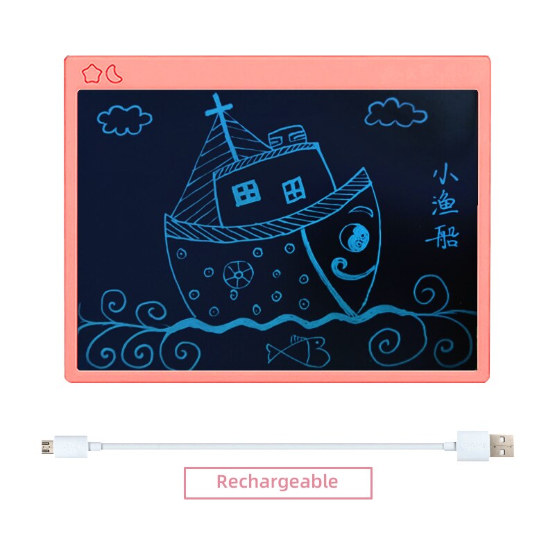 16 Inch LCD Writing Board Drawing Tablet Handwriting Pads Electronic Graffiti Tablet 13 Inch Writing Tablet: 16 Inch single Pink