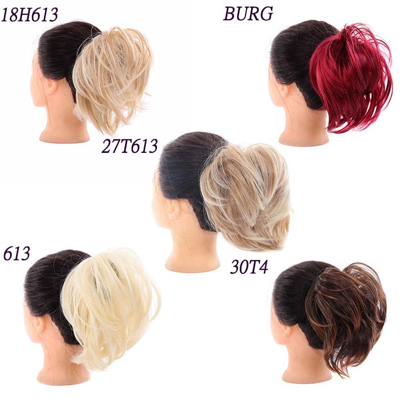 XUANGUANG chignon queue de cheval décoiffé | Chignon pour femmes, chignon à donuts, haute température et résistant à la chaleur