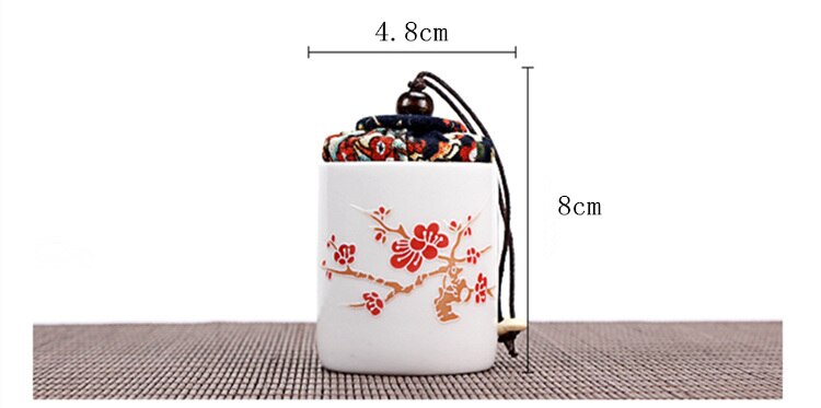 Keramik Mini High-grade Tee Tieguanyin Pu'er Tee Becher Kleine Gläser Verschlossen Portable Storage Tank Von Mispel Tee Porzellan küche Box