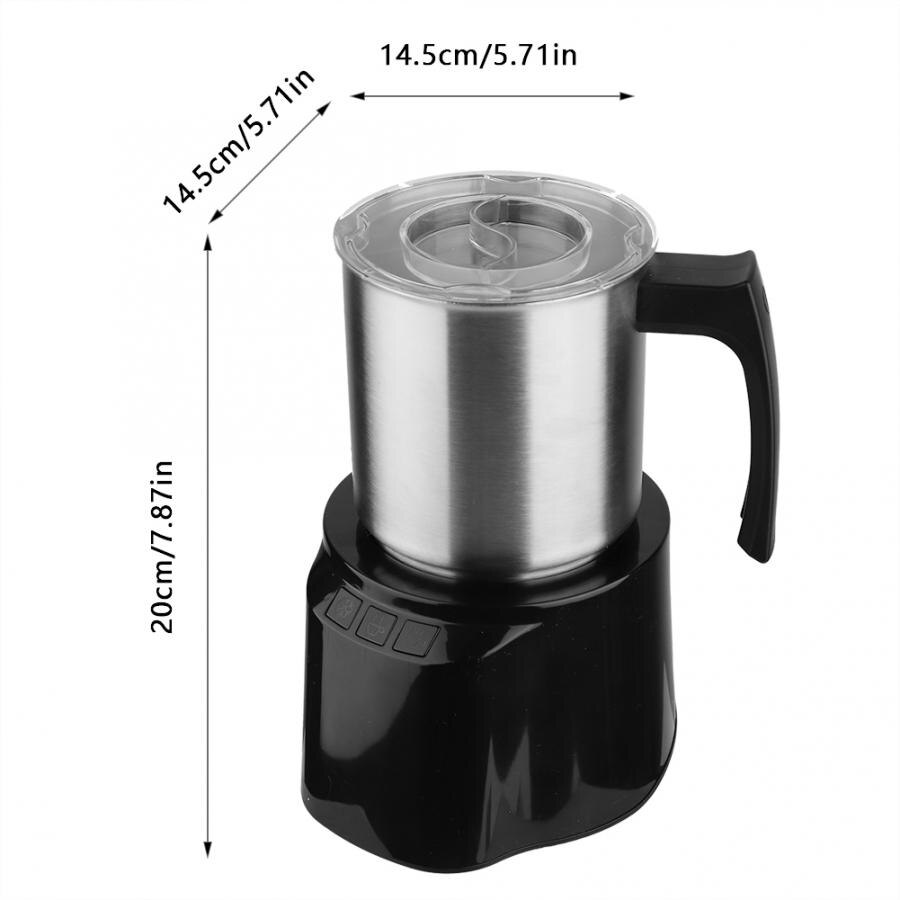 Zwarte Incapto Automatische Melkopschuimer 100-150ml – Koffie Lente