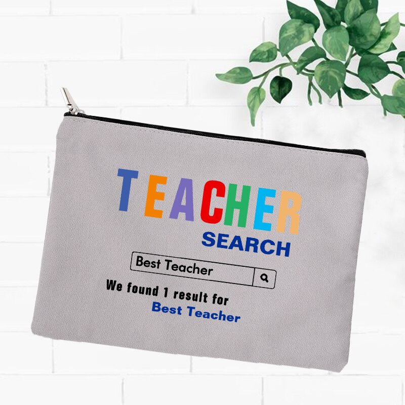 Beste Leraar Potlood Pen Case School Pencilcase Briefpapier Leveringen Zak Reizen Toilettas Organizer Make Tassen Portemonnee Leraren: W05822-TBGY-D