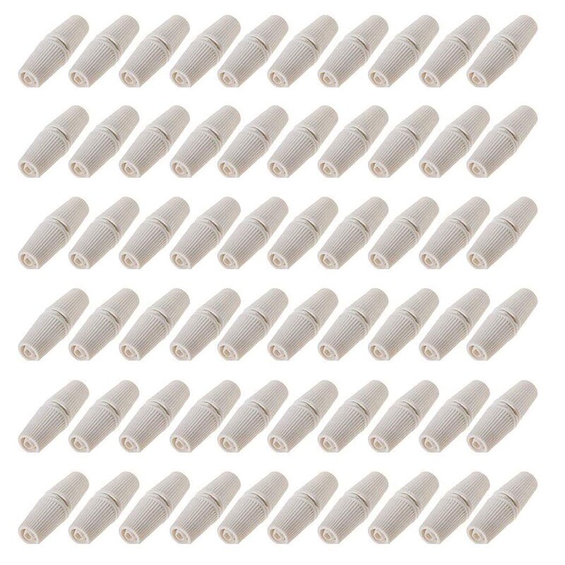 60pcs Plastic Cable Grip Strain Relief Wire Clamp Cord Grip M10×19mm Strain Relief Cord Grip Cable Grip for Ceiling Light: White