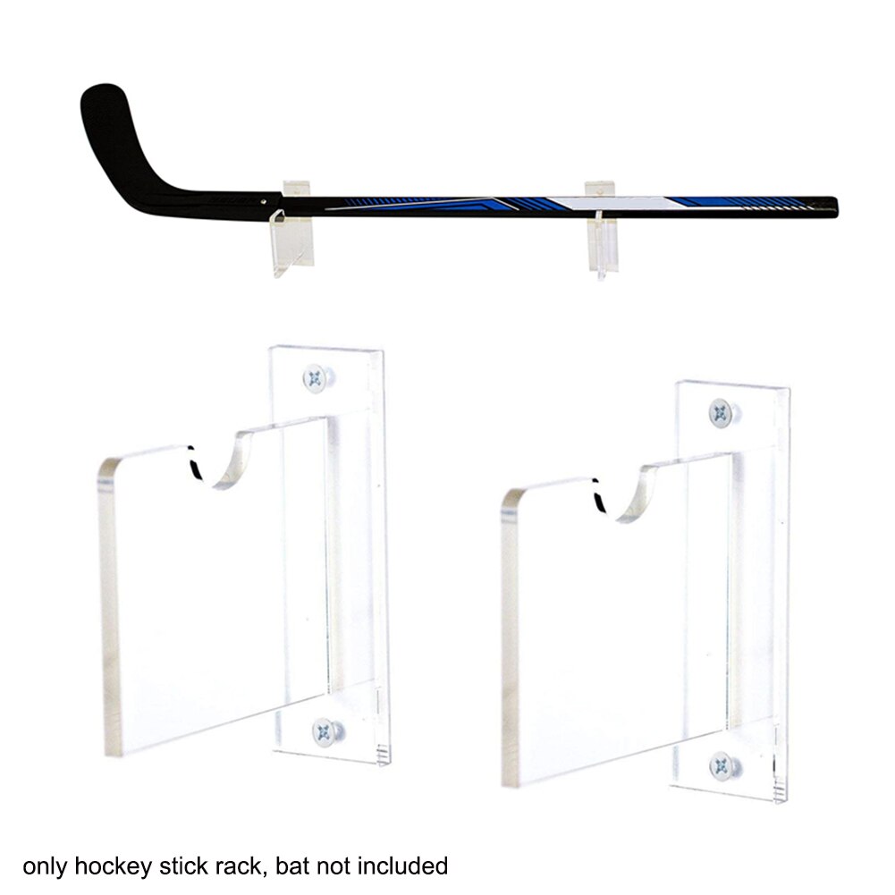 Stativ hållare hemmakontor hockeyklubba rack skateboard akryl hängare förvaring väggfäste arrangör klar horisontell display