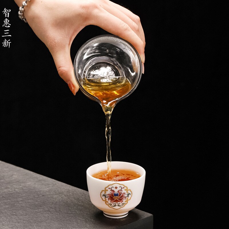 Taza de cerámica de jade Suet hecha a mano, taza de meditación Personal de viaje, tazón de té pintado a mano, juego de té Pu'er Master Cup