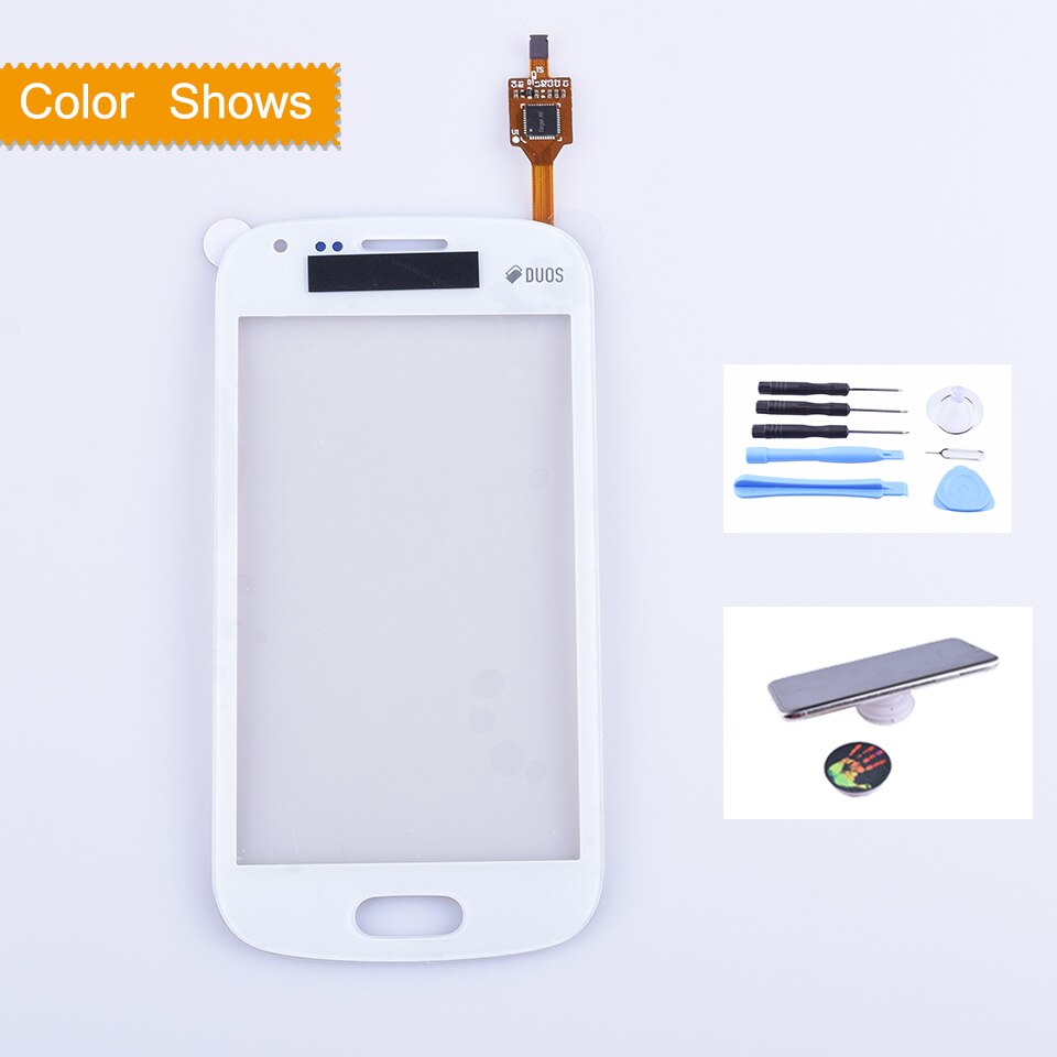 Para Samsung Galaxy Trend DUOS S7560 S7562 GT-S7562 7562 7560, pantalla táctil, Sensor, digitalizador, pantalla táctil frontal, sin LCD: white with gift