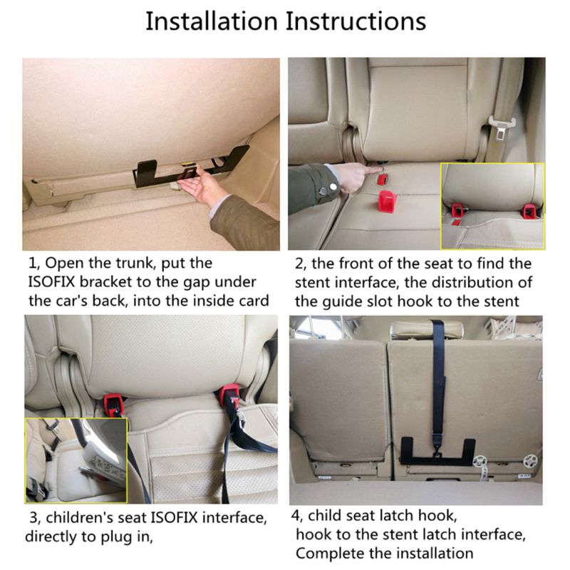 ISOFIX – Kit de montage universel pour siège de sécurité de voiture, pour enfant