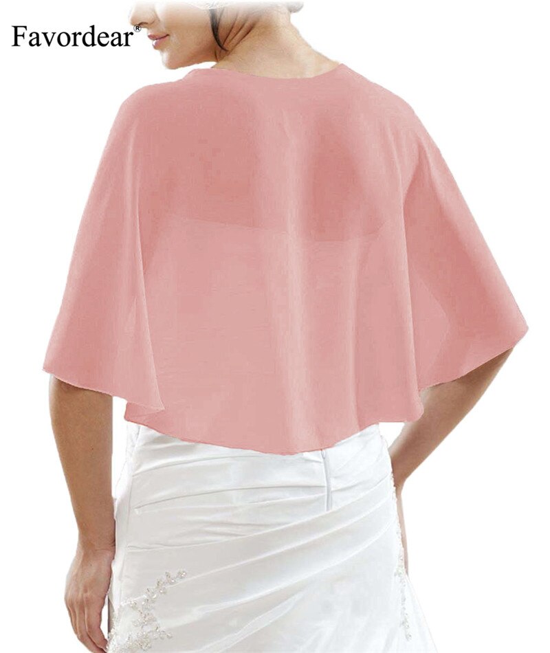 Favordear Elegante Zachte Chiffon Sjaal Sjaals Wraps en Pashmina voor Avondfeest: 83-blush