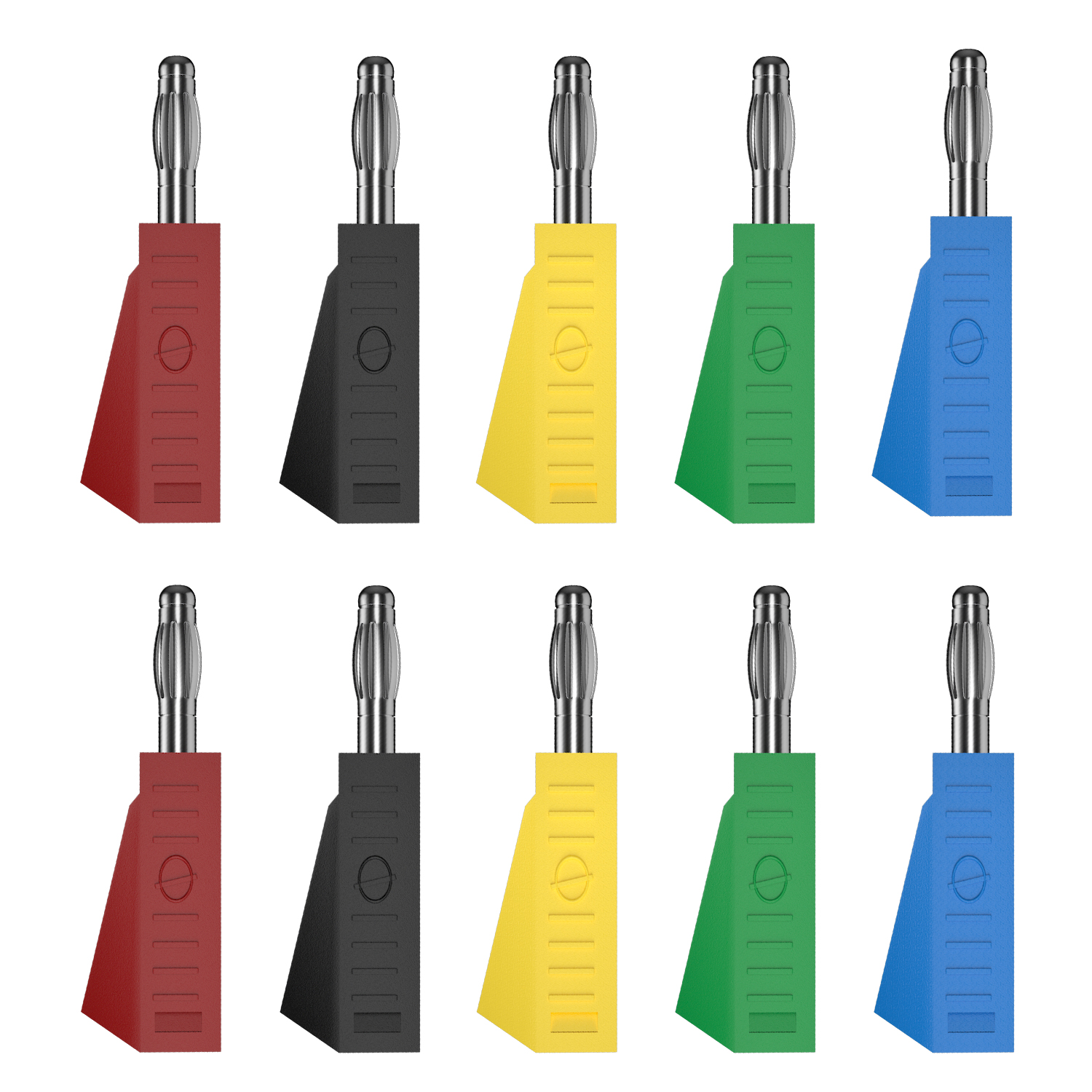 JZDZ 10PCS 4MM Banana Plug Copper Nickel Plated Electrical Connector DIY J.10029: Silver