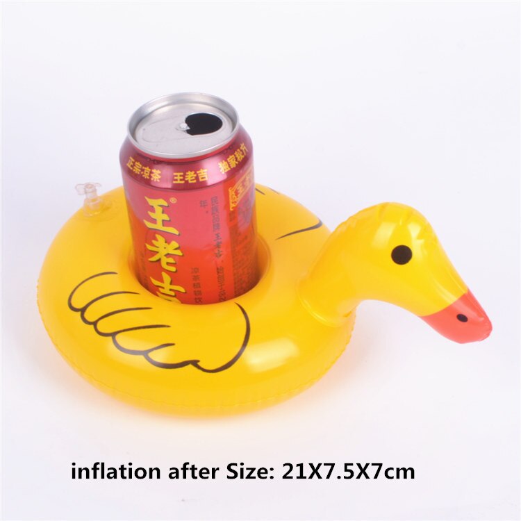 Decoración de de Flamenco de unicornio, copa de bebida inflable flotante, decoración de hawaiana, decoraciones para de cumpleaños para niños: duck